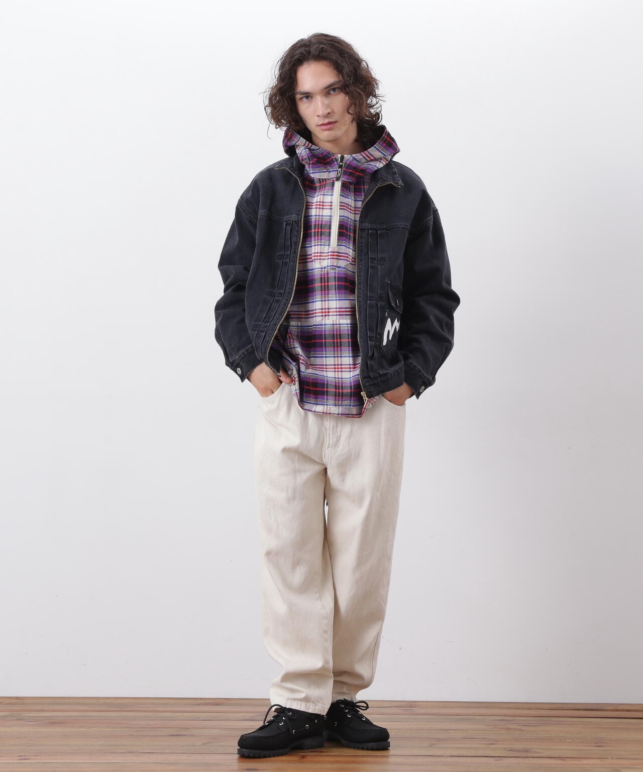 MANASTASH/マナスタッシュ/WASHED PLAID BAJA HOODIE