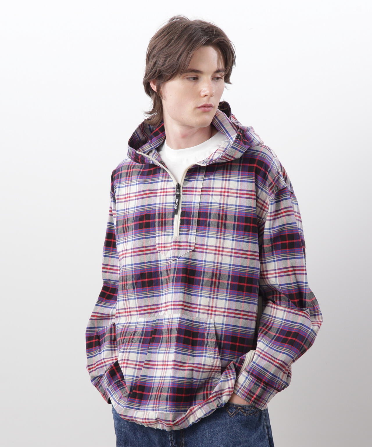 MANASTASH/マナスタッシュ/WASHED PLAID BAJA HOODIE