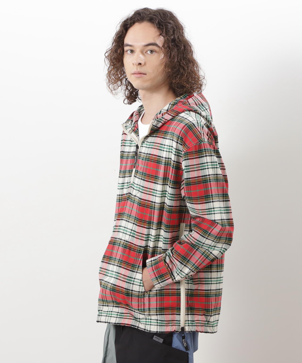 MANASTASH/マナスタッシュ/WASHED PLAID BAJA HOODIE