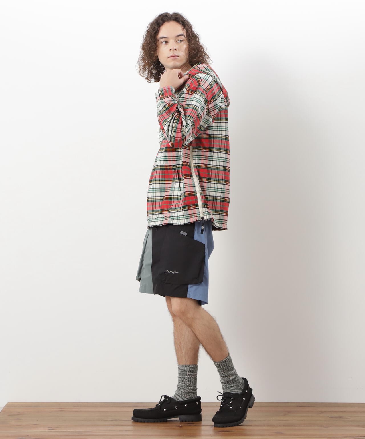 MANASTASH/マナスタッシュ/WASHED PLAID BAJA HOODIE