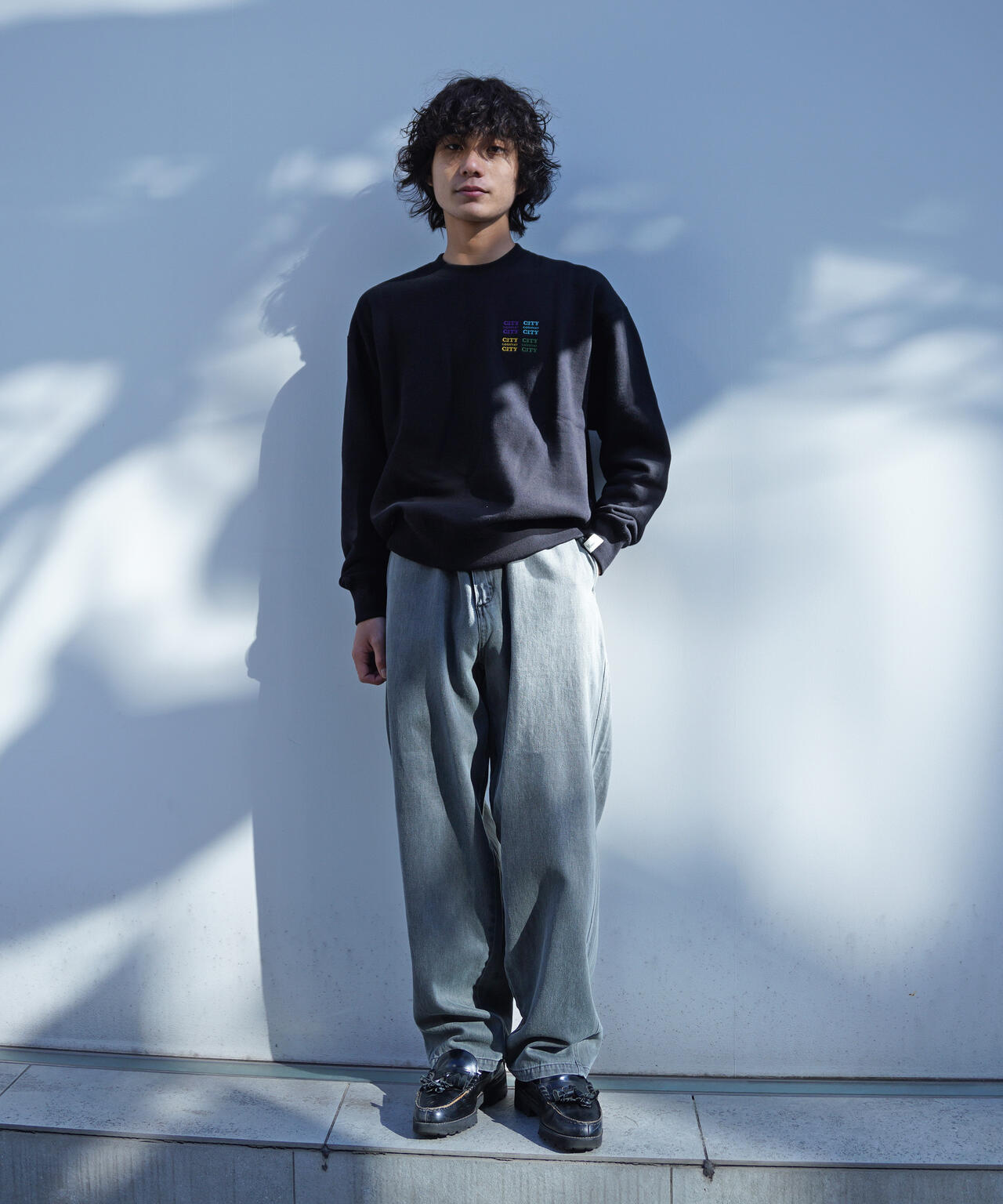 CITY COUNTRY CITY×MANASTASH/EMBROIDERED LOGO SWEAT