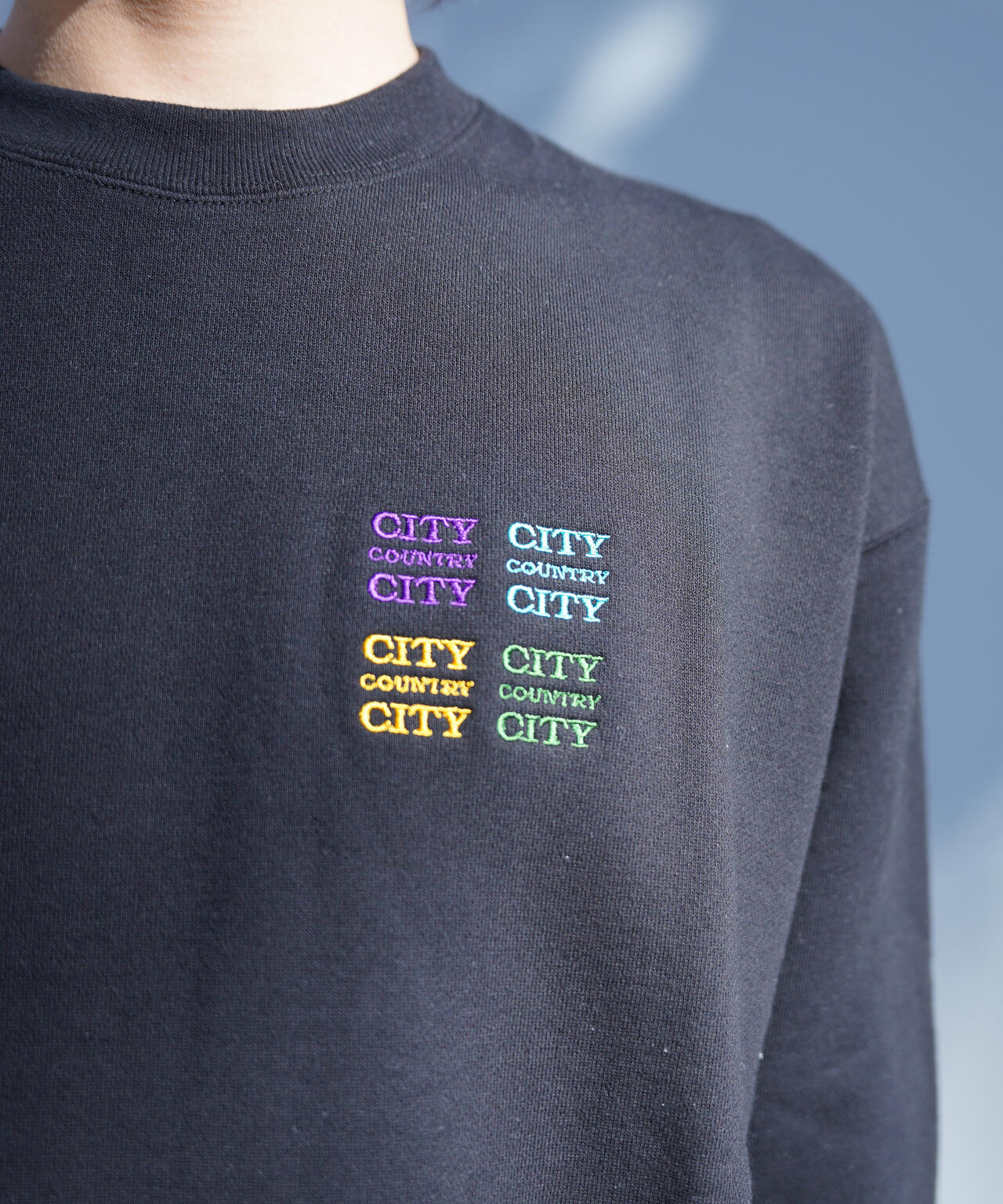 CITY COUNTRY CITY×MANASTASH/EMBROIDERED LOGO SWEAT