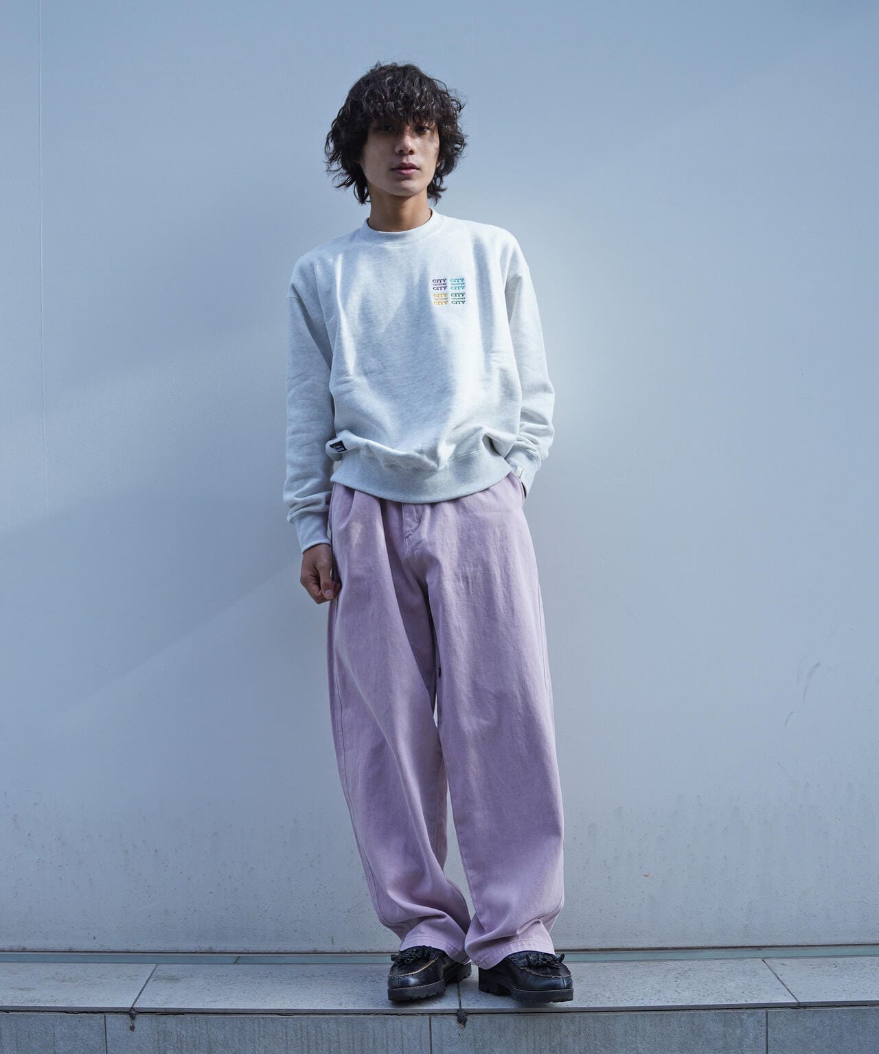 CITY COUNTRY CITY×MANASTASH/EMBROIDERED LOGO SWEAT