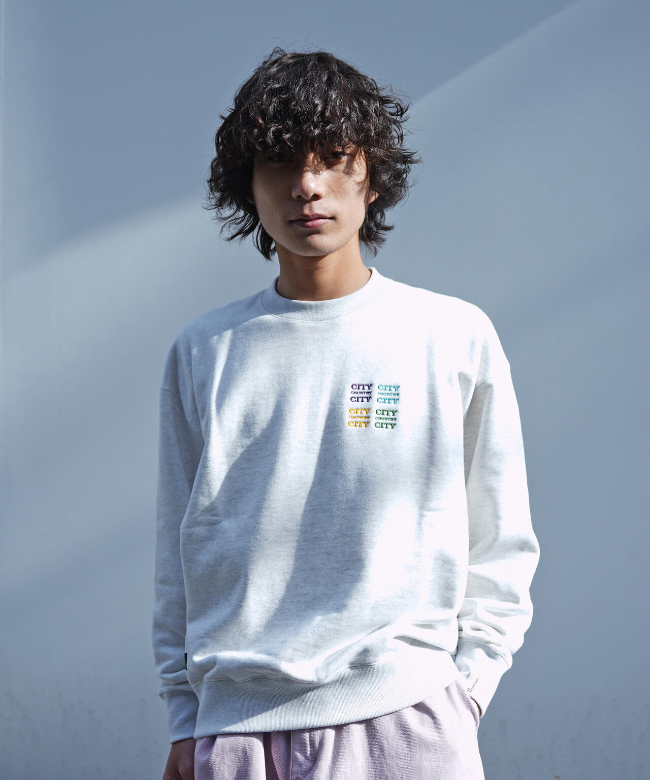 CITY COUNTRY CITY×MANASTASH/EMBROIDERED LOGO SWEAT