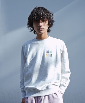 CITY COUNTRY CITY×MANASTASH/EMBROIDERED LOGO SWEAT