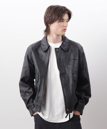 【先行予約 12月上旬-12月中旬入荷予定】MANASTASH/マナスタッシュ/LEATHER MOTOR BLOUSON