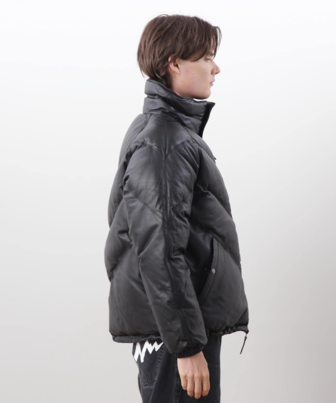 MANASTASH/マナスタッシュ/ V LEATHER DOWN JACKET