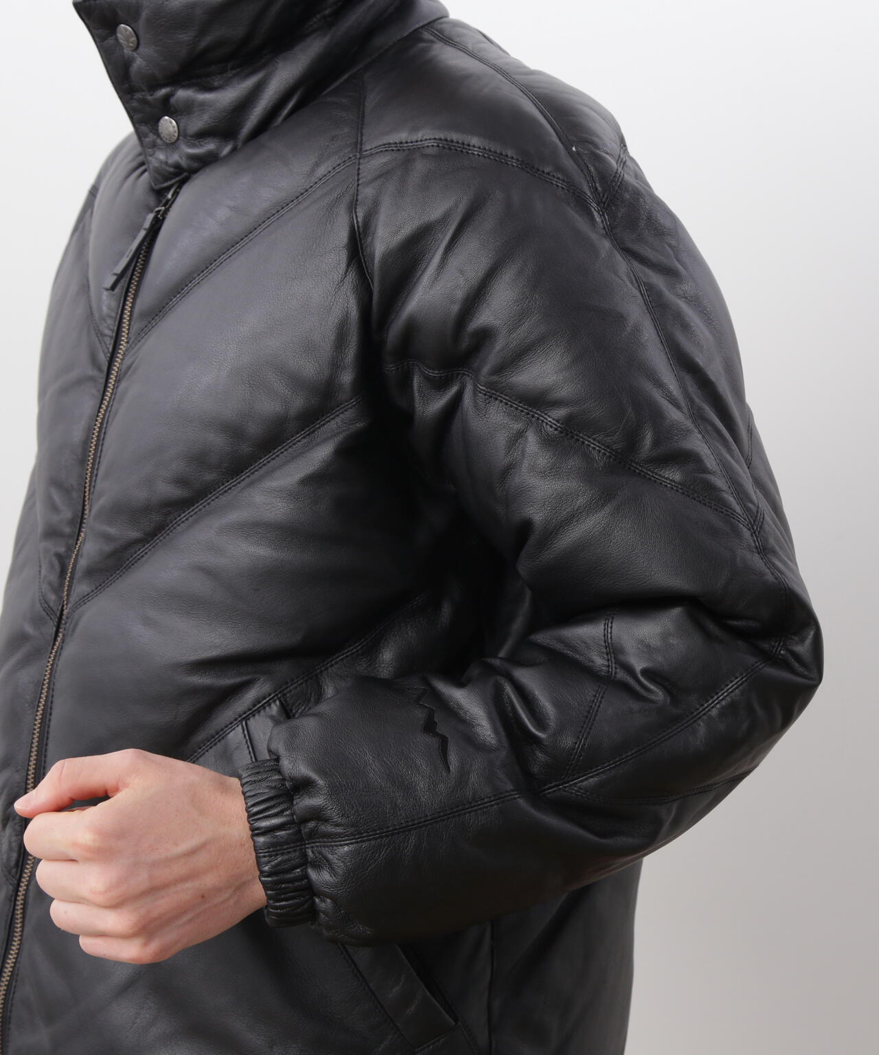 MANASTASH/マナスタッシュ/ V LEATHER DOWN JACKET