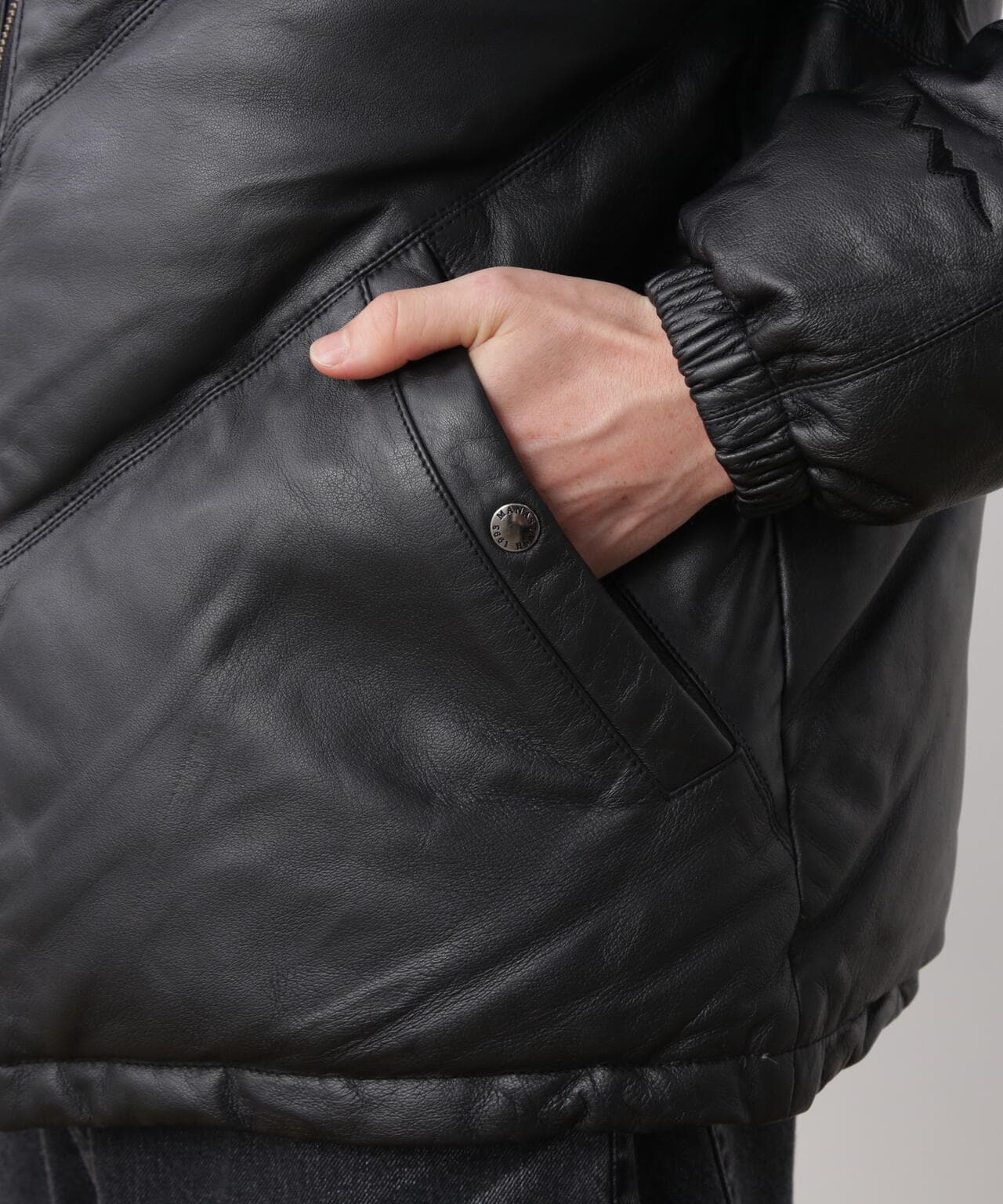 MANASTASH/マナスタッシュ/ V LEATHER DOWN JACKET