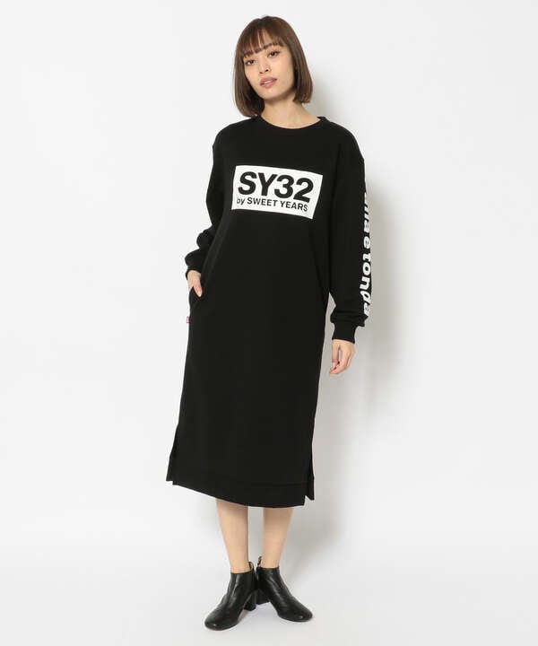 SY32 by SWEET YEARS /エスワイサーティトゥ バイ スィートイヤーズ/BOX LOGO SWEAT ONEPIECE