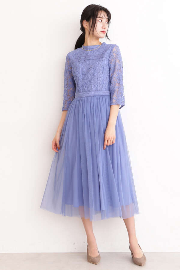 スタンドネックレースワンピース N Natural Beauty Basic サンエービーディーオンラインストア Sanei Online Store