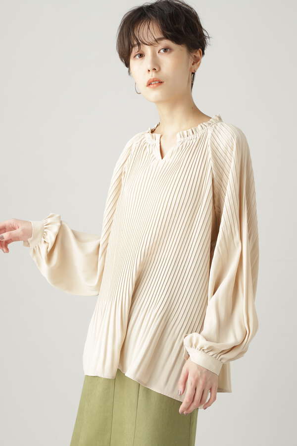バックサテンプリーツブラウス | N. Natural Beauty Basic* | サンエービーディーオンラインストア - SANEI bd ONLINE STORE