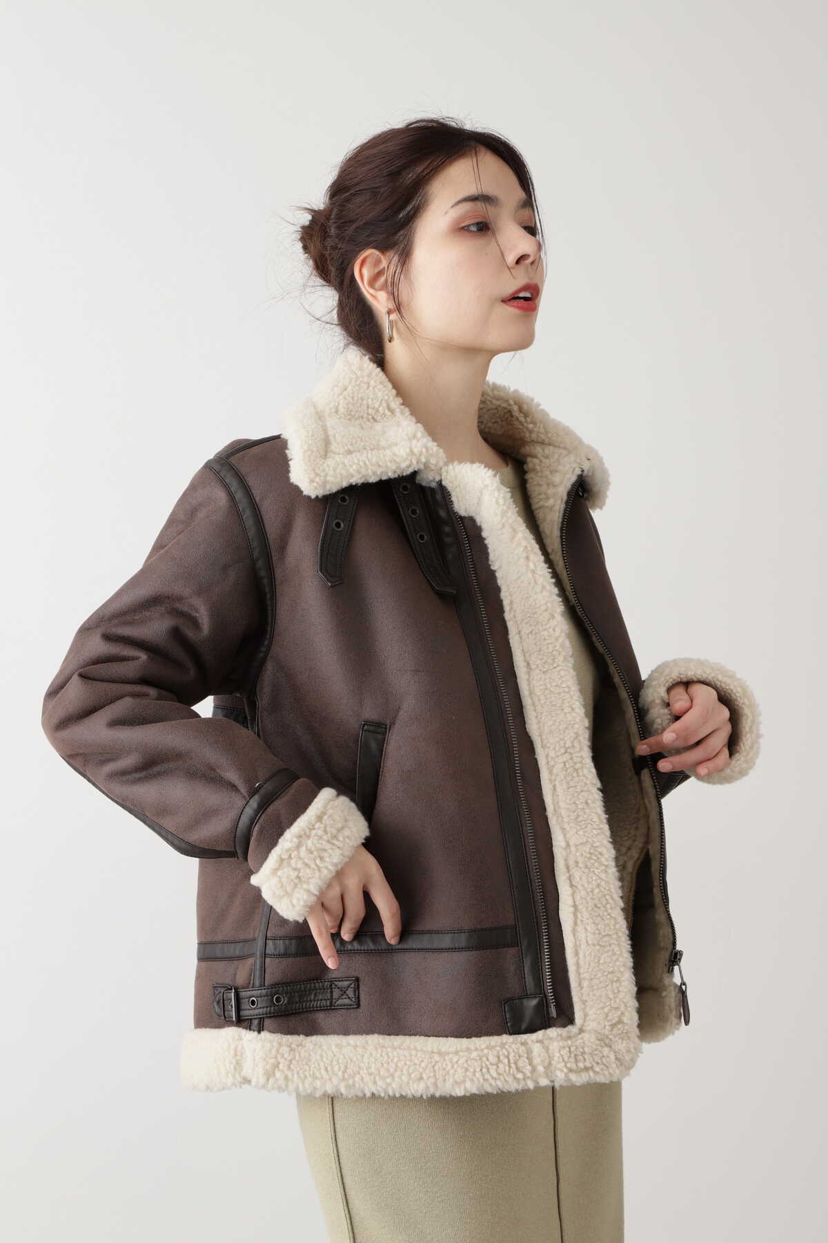 ALPHA B-3 AKE MOUTON JACKET-