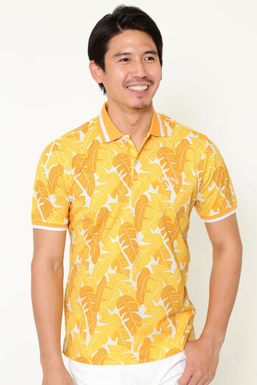 【石川プロ着用】ボタニカルプリント ポロシャツ(MENS)