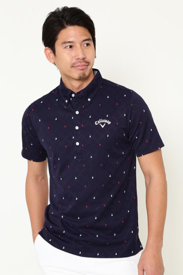 【石川プロ着用】ロープヨット柄 ボタンダウン カラーシャツ (MENS)