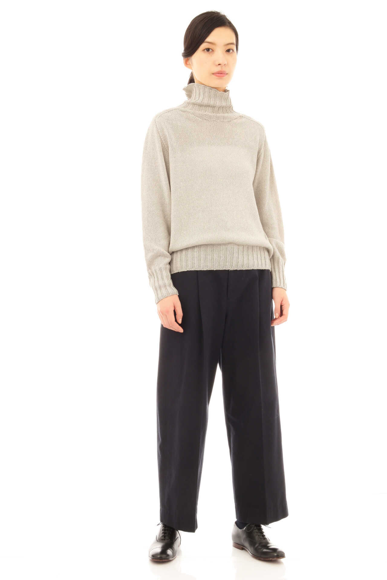 LINEN COTTON WIDE ROLL NECK8