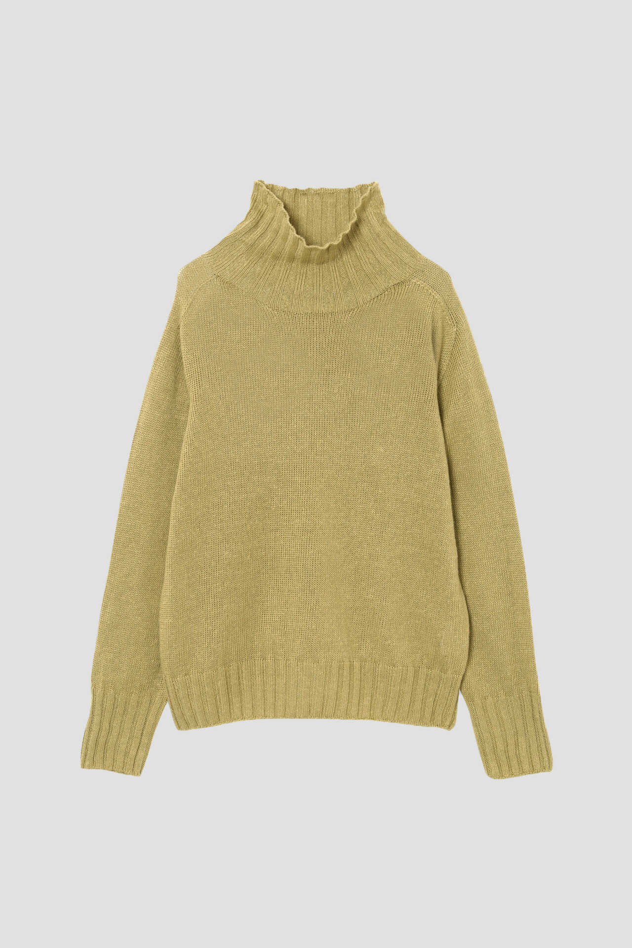 LINEN COTTON WIDE ROLL NECK10