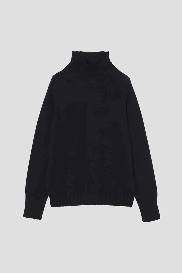 LINEN COTTON WIDE ROLL NECK1
