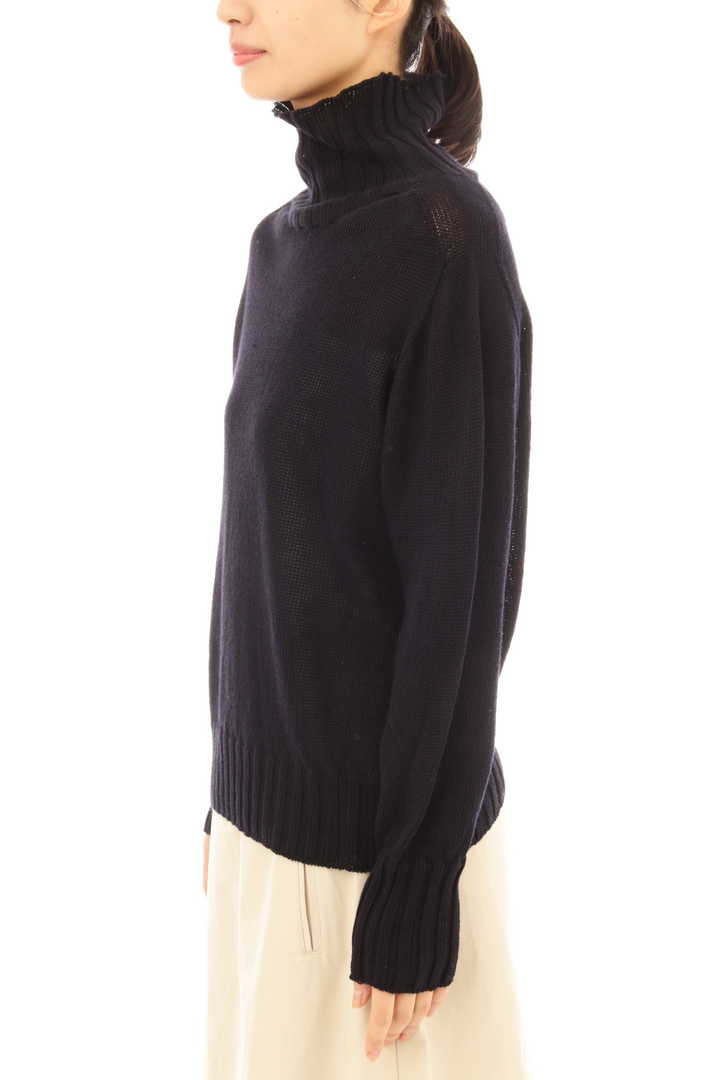 LINEN COTTON WIDE ROLL NECK4