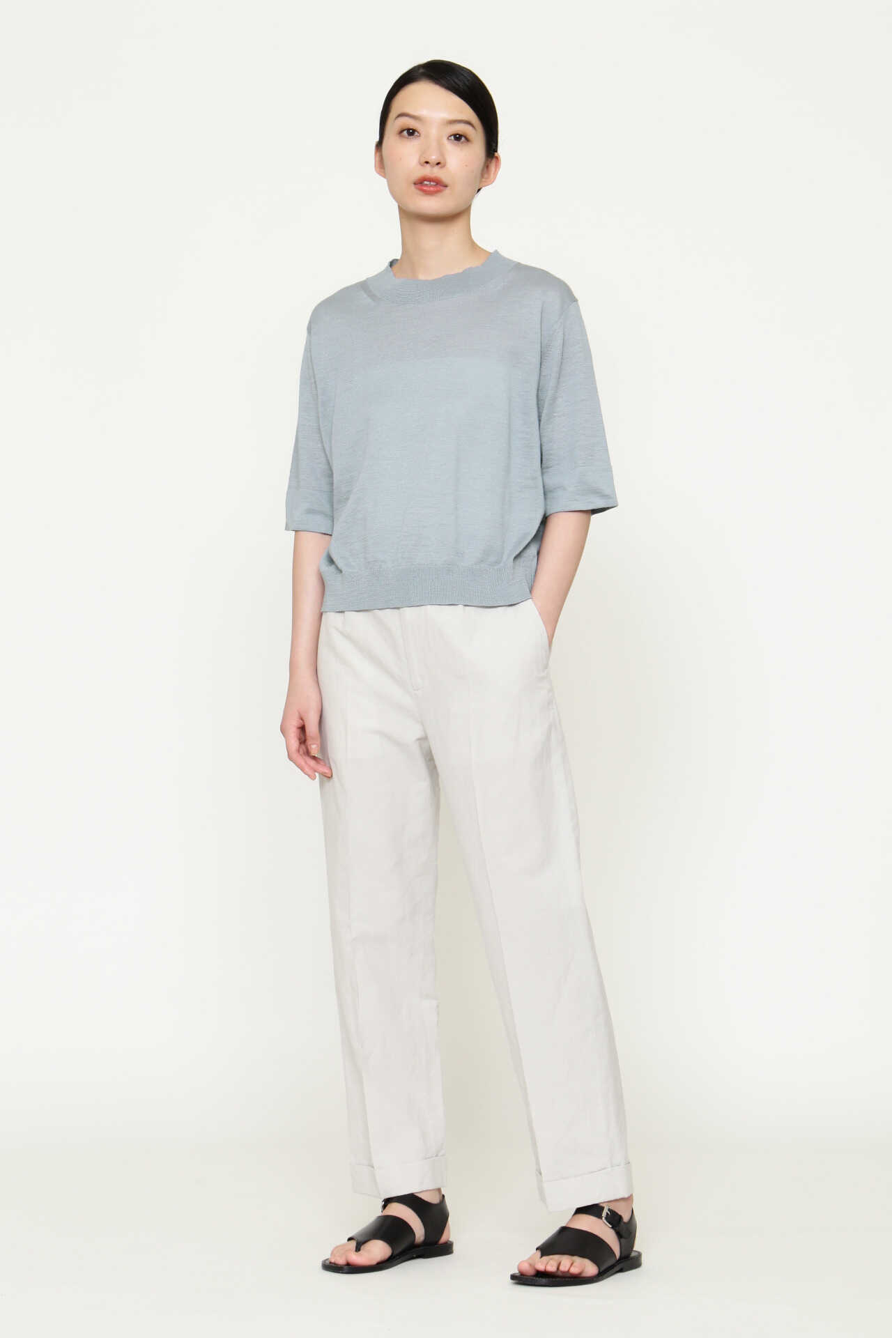 RAMIE COTTON DEEP RIB T SHIRT11