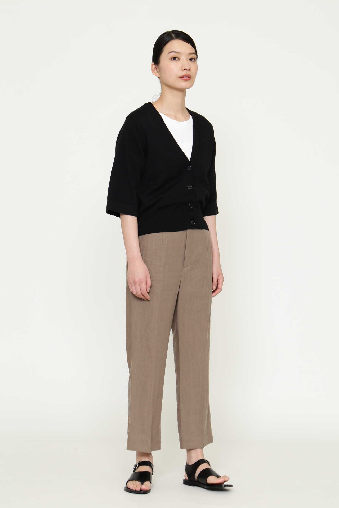 V NECK COTTON CARDIGAN8