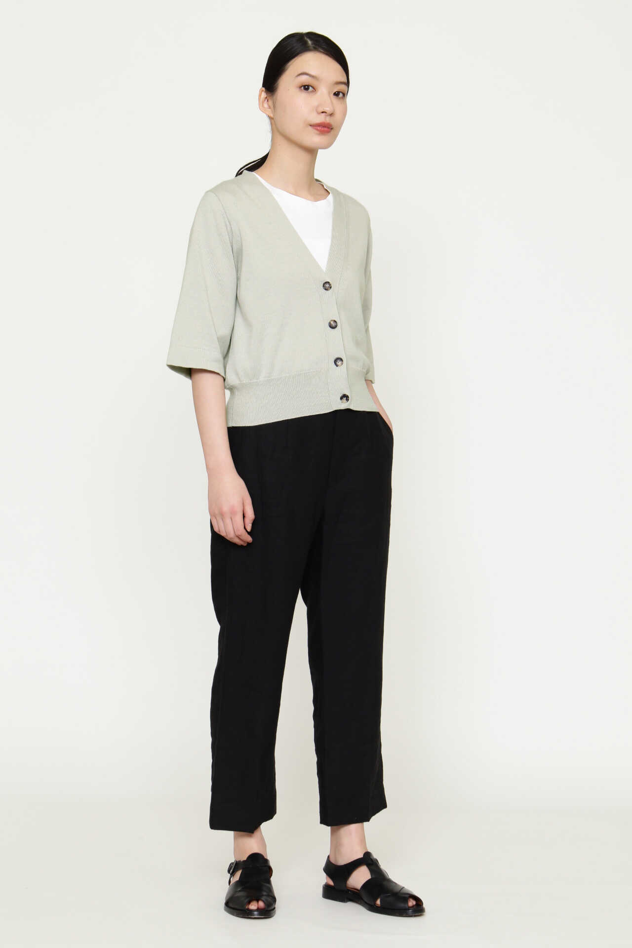 V NECK COTTON CARDIGAN3