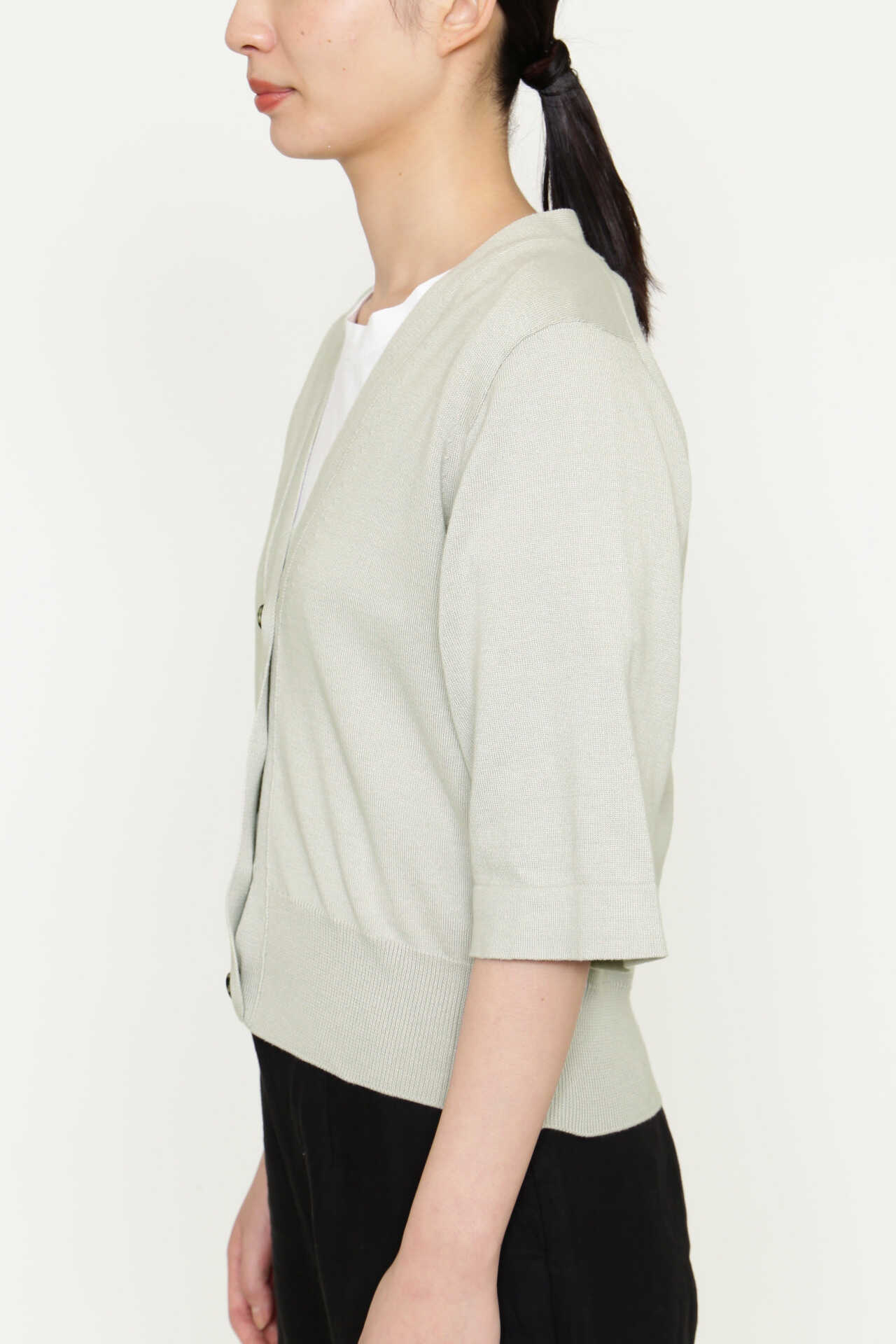 V NECK COTTON CARDIGAN4