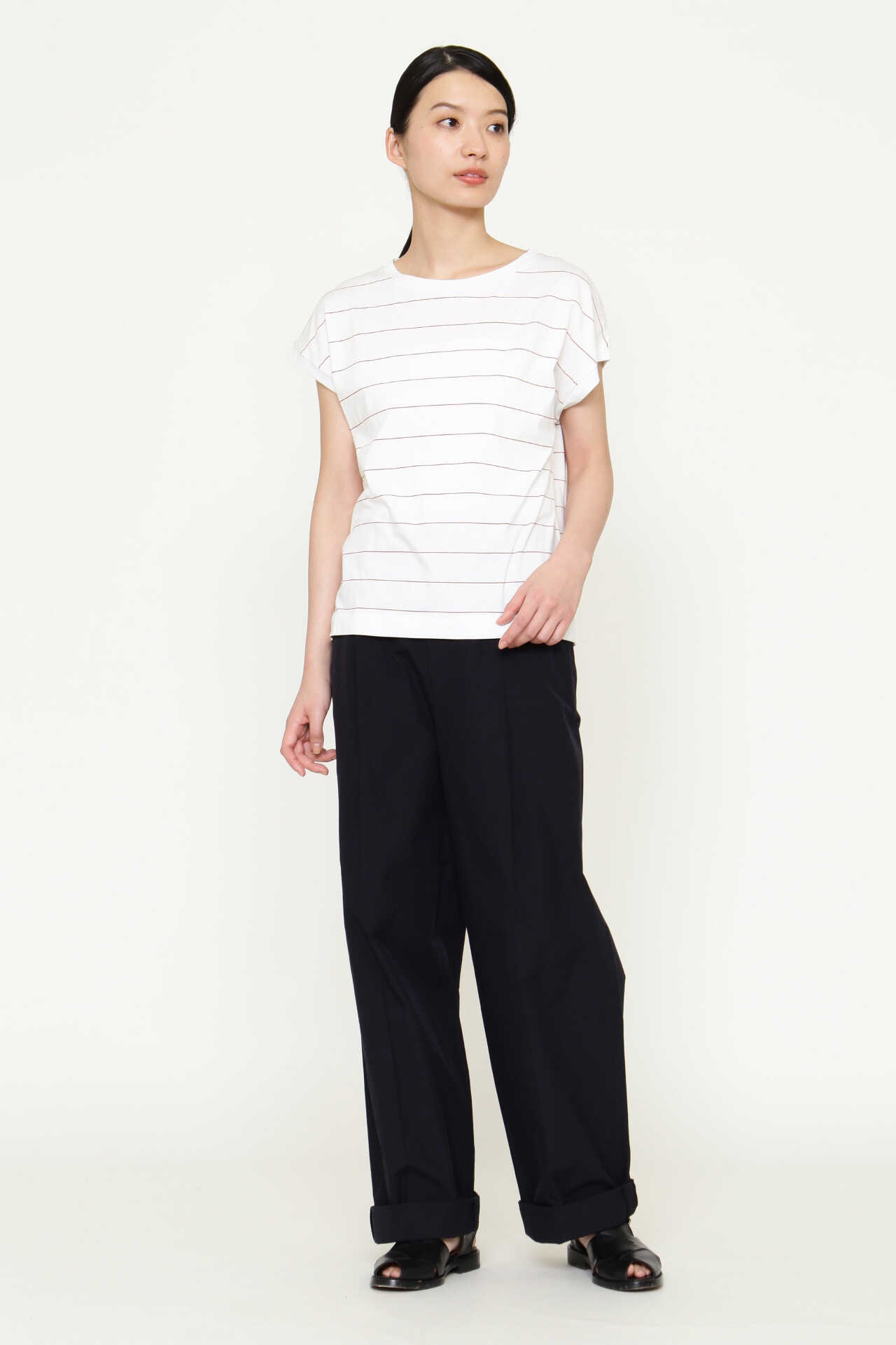COTTON STRIPE SLOUCHY T SHIRT8