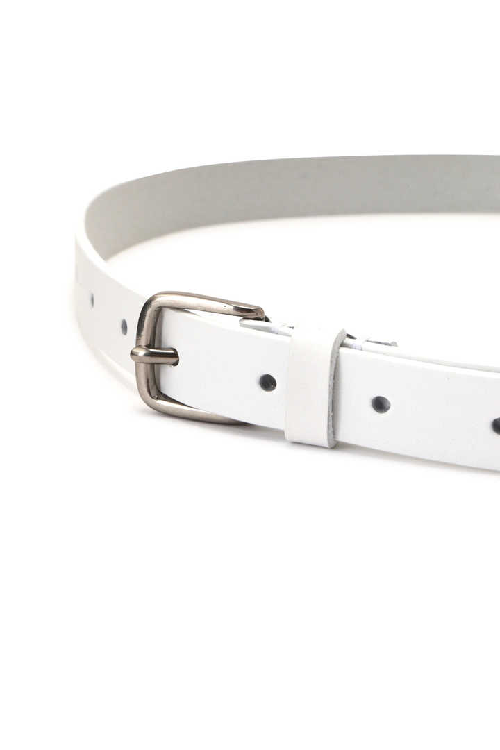 WHITE LEATHER BELT