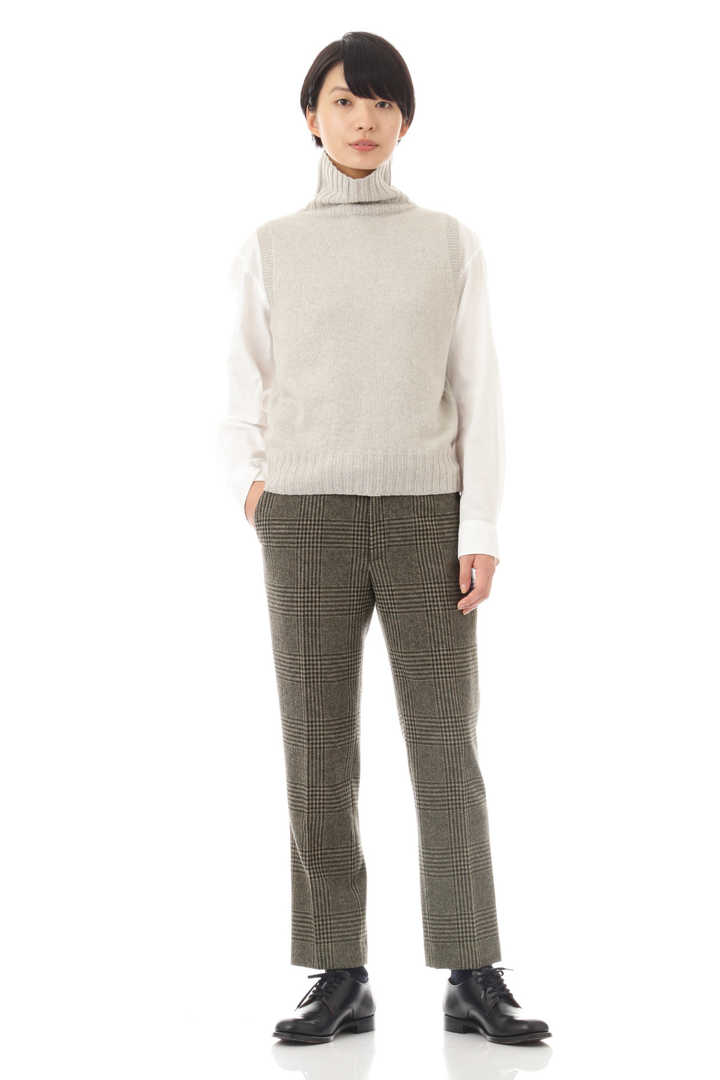 CHECK WOOL TROUSER