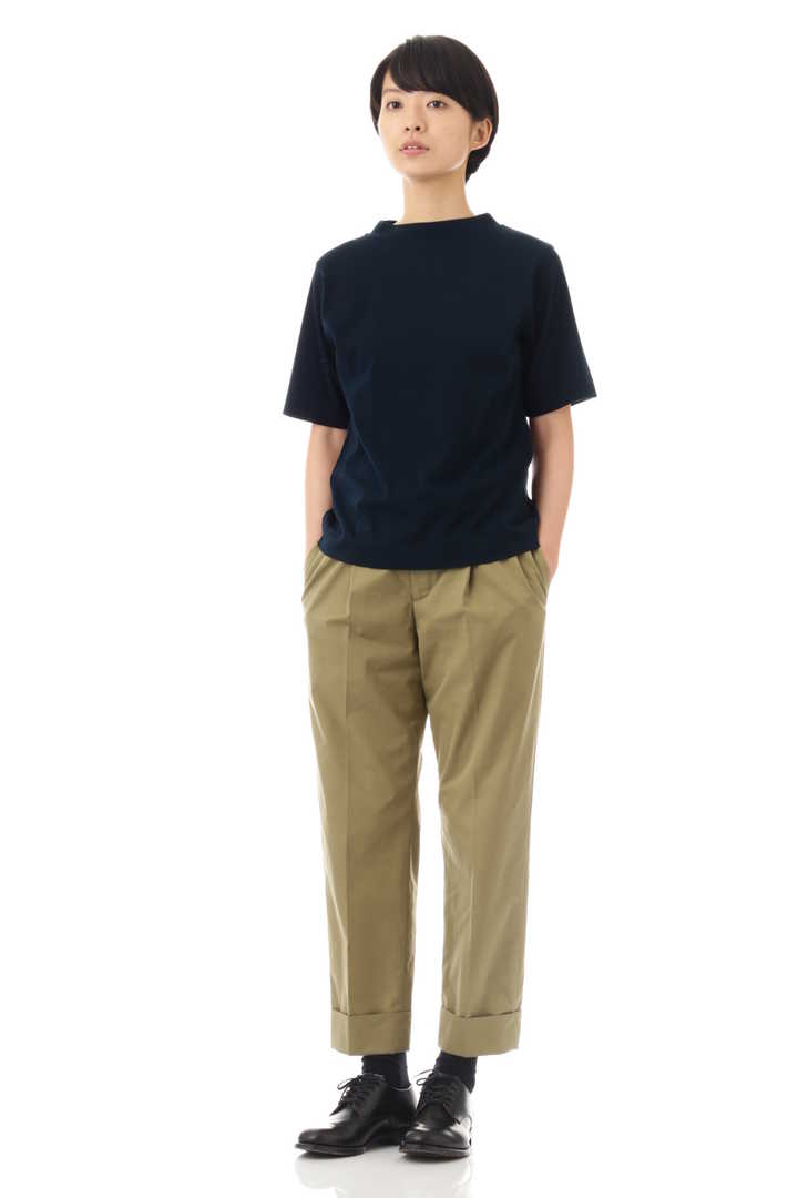 COTTON HIGH NECK T