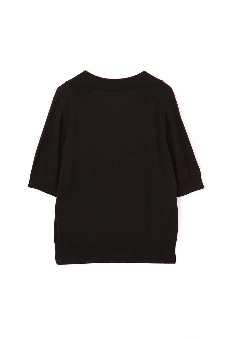 PLAIN OPEN COLLAR JUMPER
