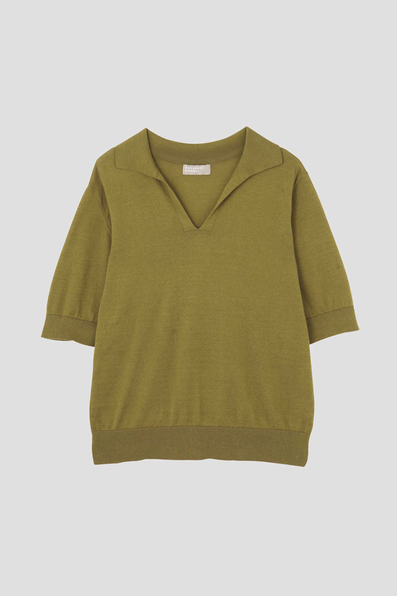 PLAIN OPEN COLLAR JUMPER