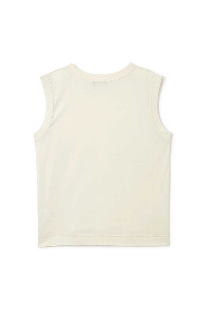 COTTON LINEN SLEEVELESS JERSEY