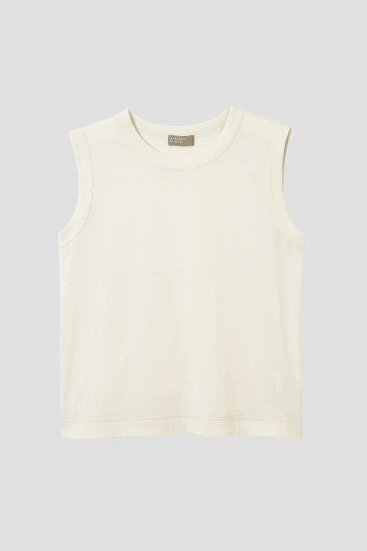 COTTON LINEN SLEEVELESS JERSEY
