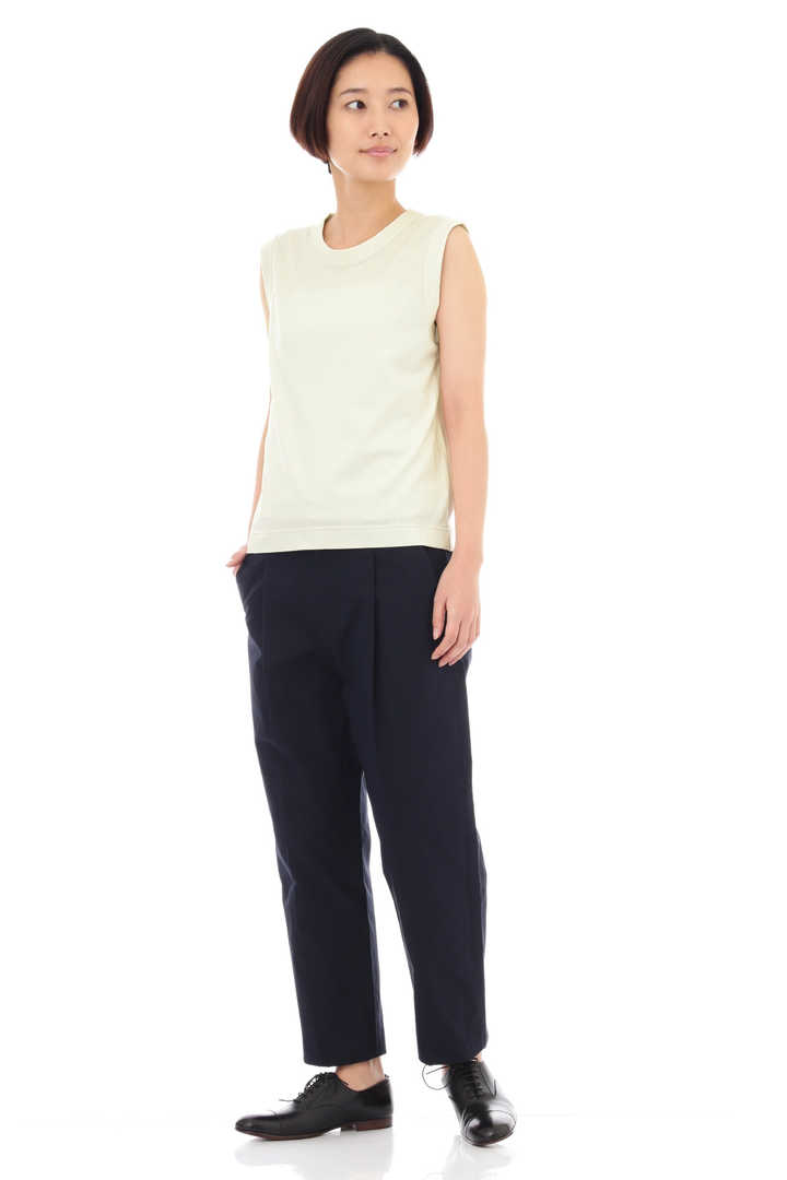 COTTON LINEN SLEEVELESS JERSEY