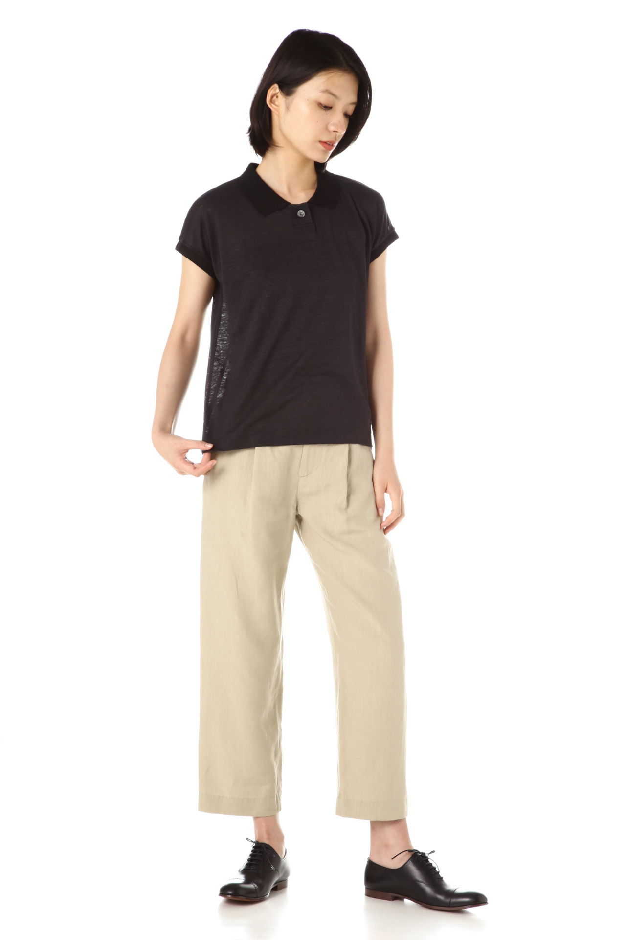 LINEN JERSEY POLO