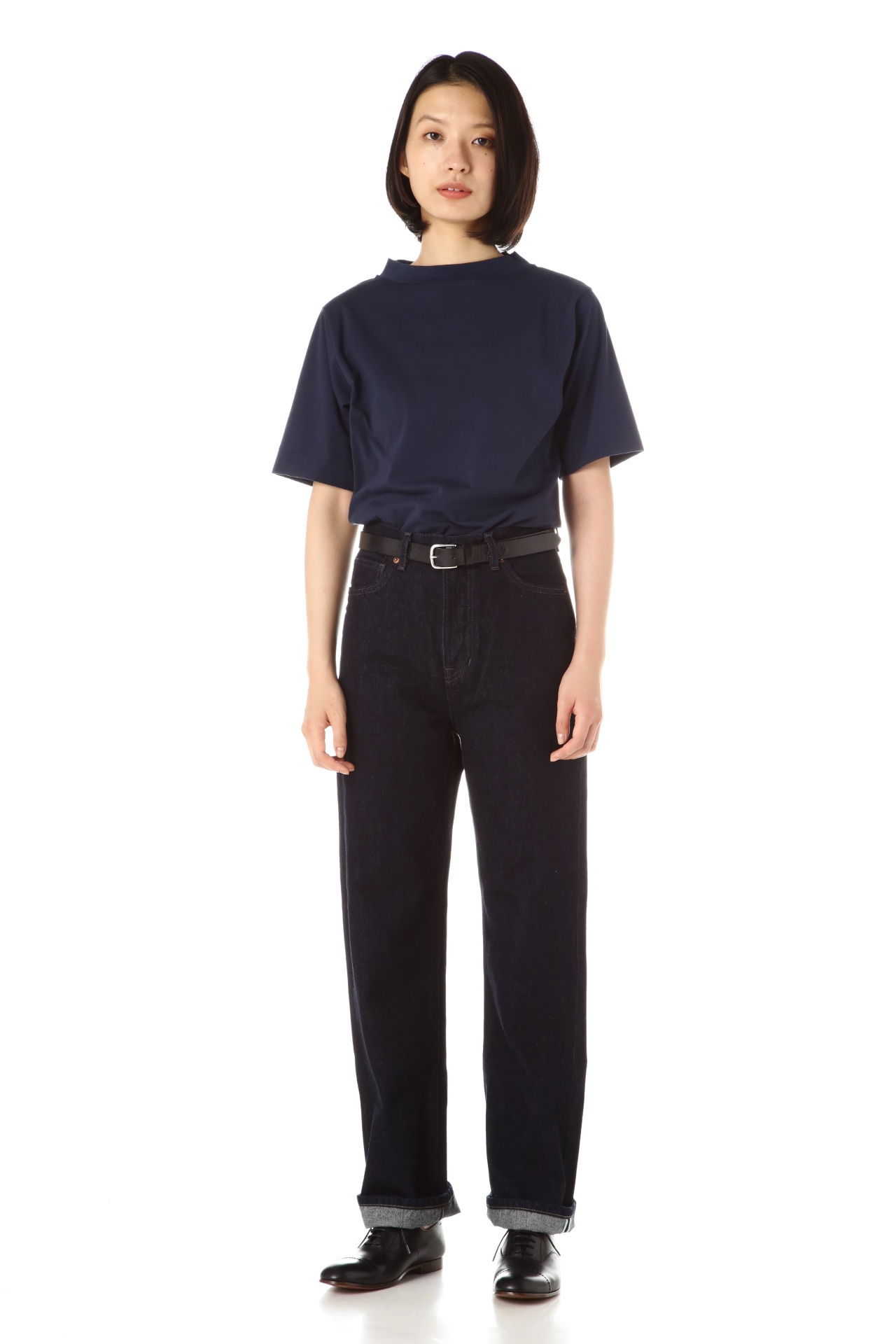 COTTON HIGH NECK T