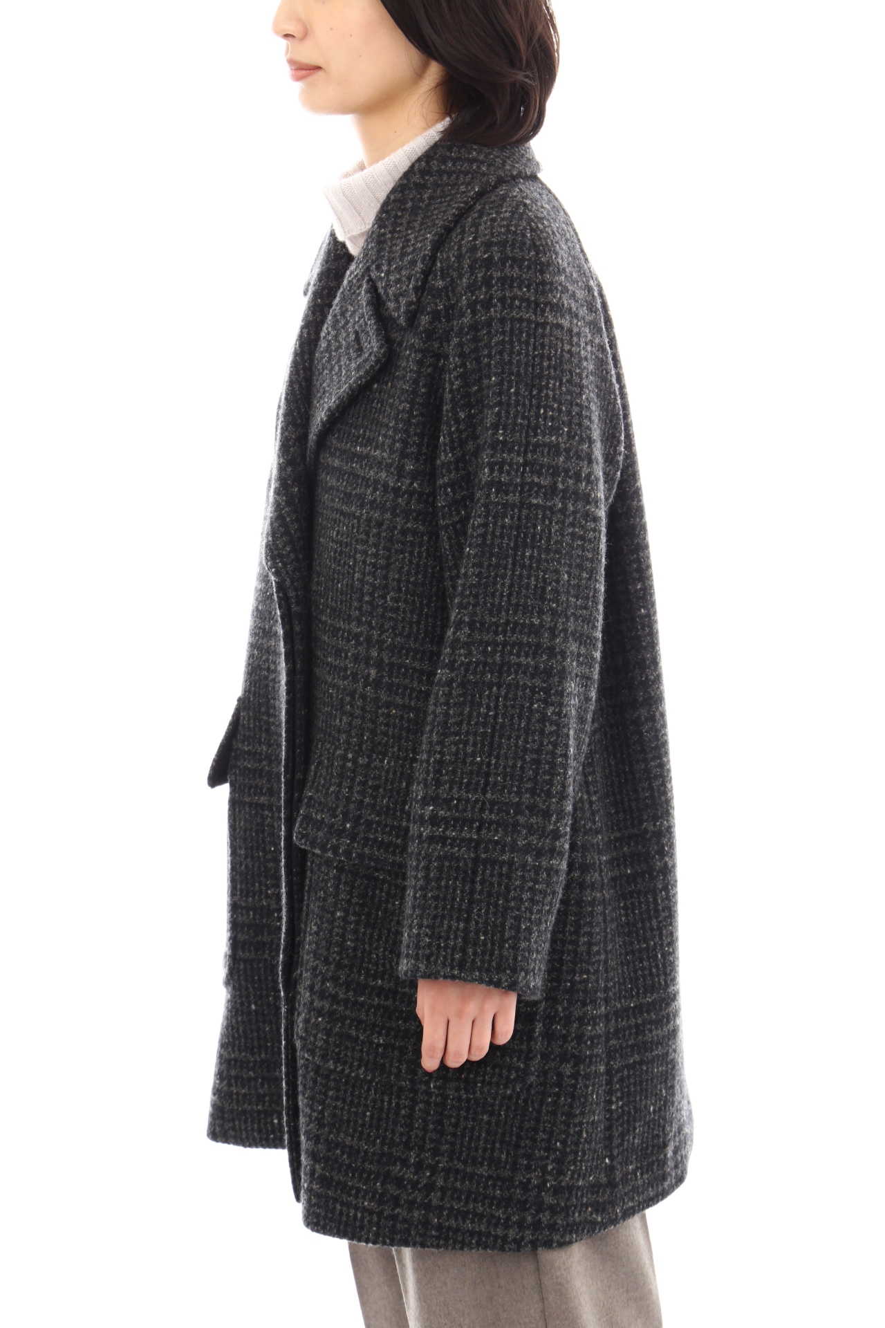 LARGE PRINCE OF WALES WOOL COATING7