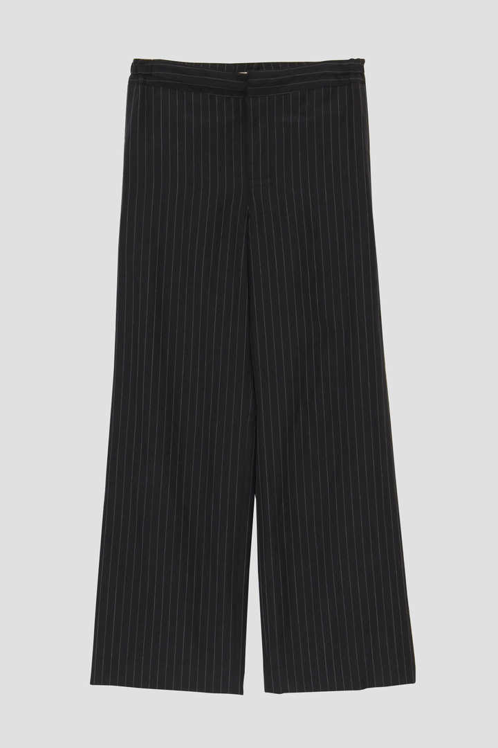 WOOL LINEN PINSTRIPE