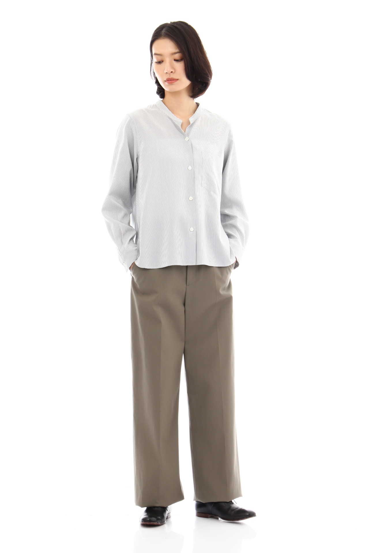 SILK COTTON NARROW STRIPE9
