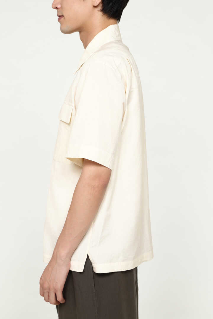PLAIN WEAVE COTTON LINEN SHIRT6