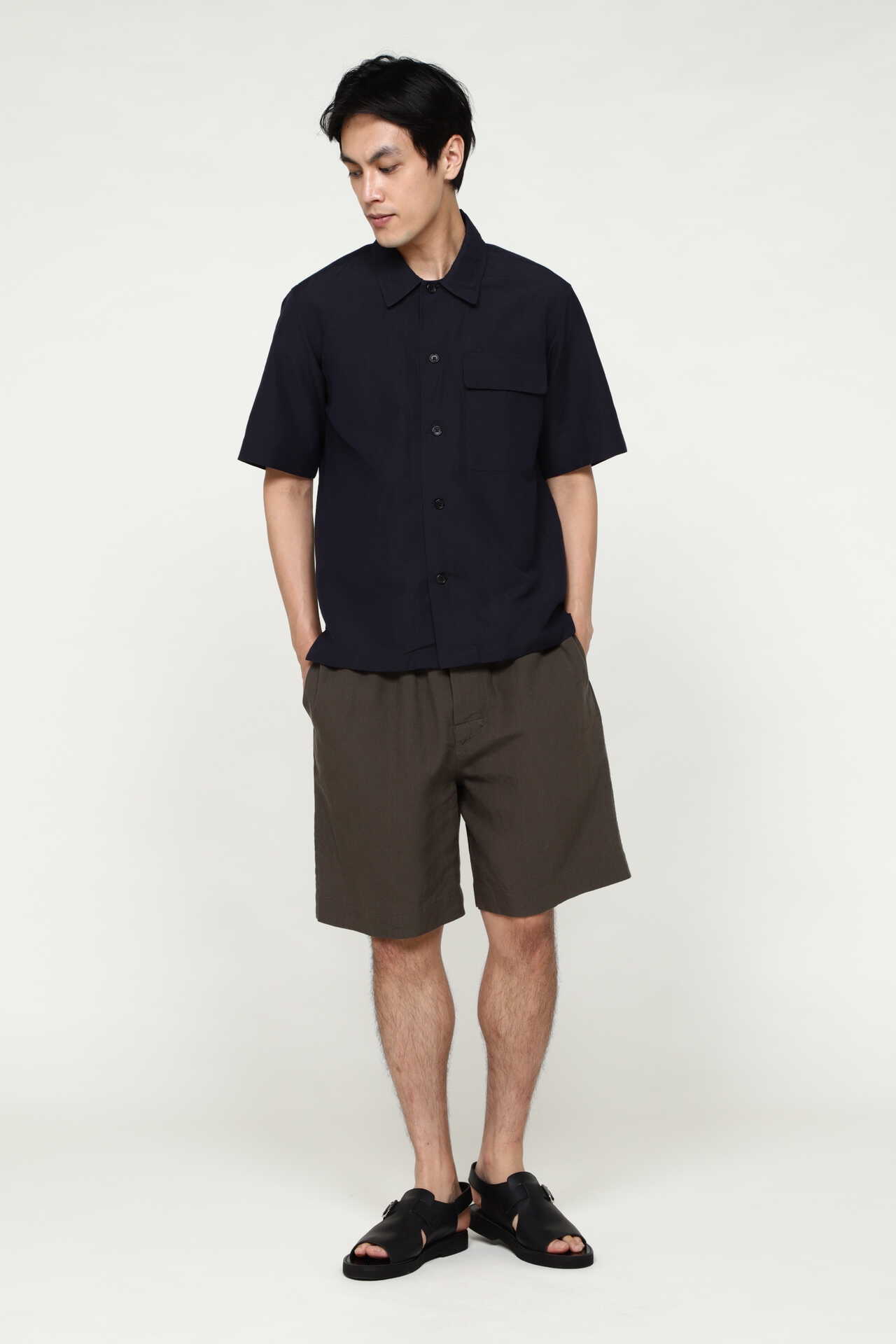 PLAIN WEAVE COTTON LINEN SHIRT10