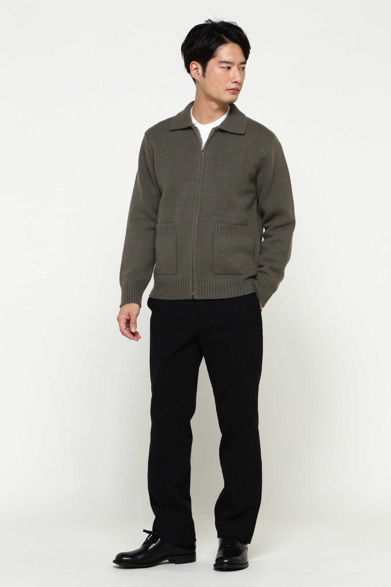 WOOL CASHMERE CHUNKY ZIP BLOUSON8
