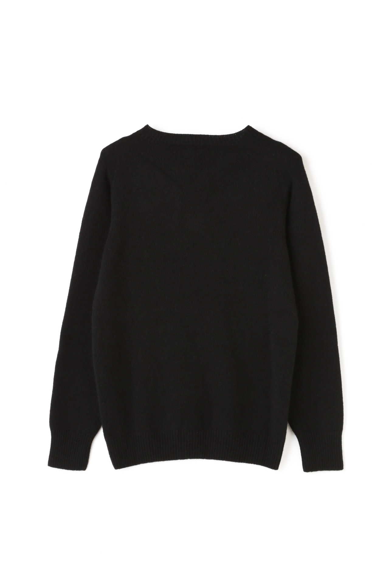 MERINO CASHMERE TWIST SADDLE CREW