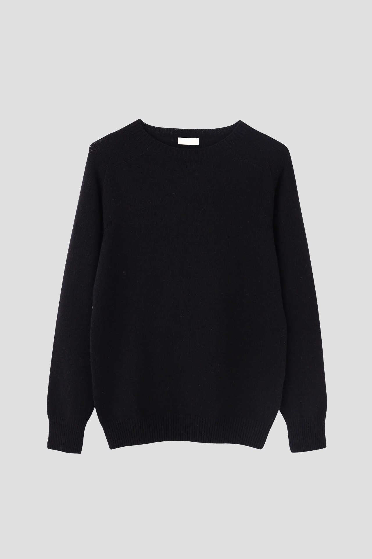 MERINO CASHMERE TWIST SADDLE CREW