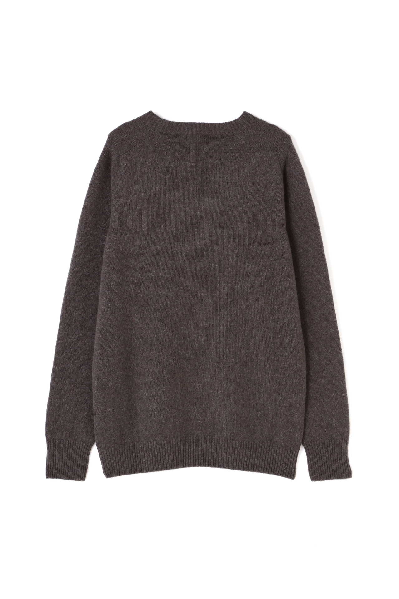 MERINO CASHMERE TWIST SADDLE CREW