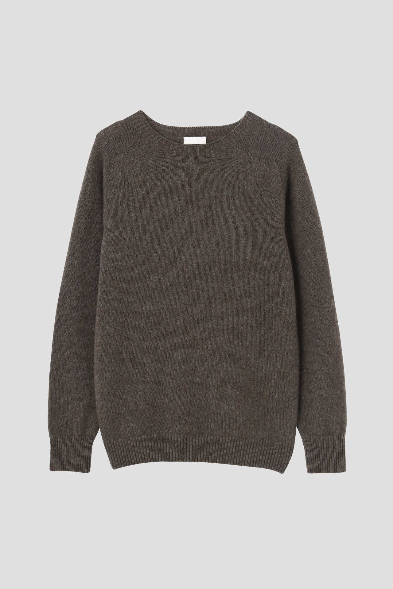 MERINO CASHMERE TWIST SADDLE CREW