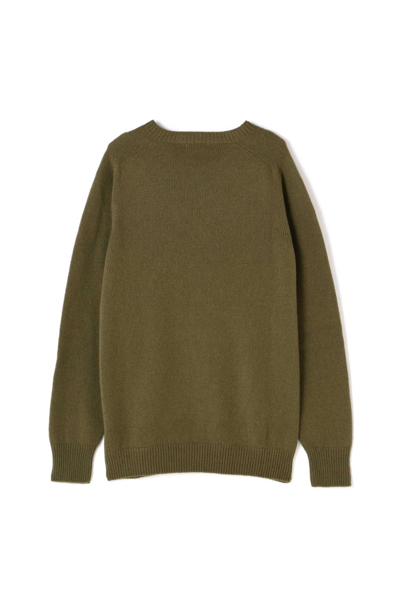 MERINO CASHMERE TWIST SADDLE CREW