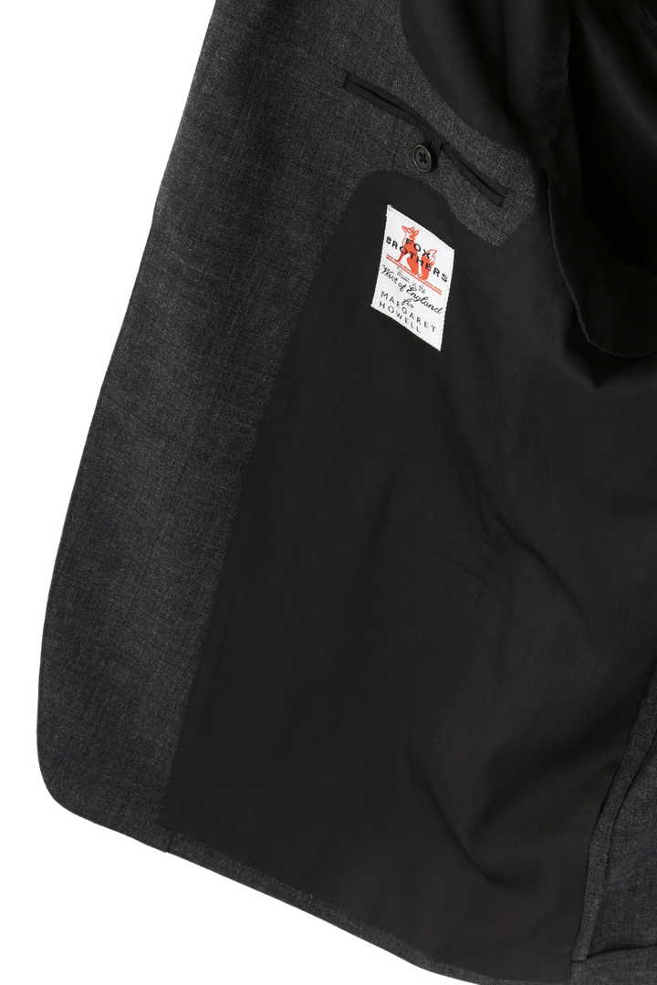 DRY FINISH WOOL HOPSACK WINDOWPANE
